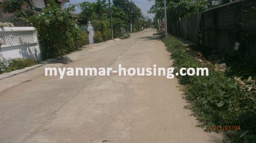 Myanmar real estate - for sale property - No.1758 - A new landhouse for sale in Tharketa Township! - View of the road.