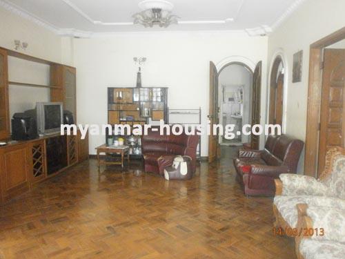 Myanmar real estate - for sale property - No.1787 - A good landed house   with quiet  environment ! - View of living room