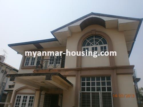 Myanmar real estate - for sale property - No.1787 - A good landed house   with quiet  environment ! - view of the outside .