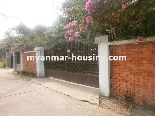 Myanmar real estate - for sale property - No.1813 - A good landed house   with quiet  environment ! - View of the road.