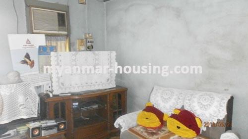 Myanmar real estate - for sale property - No.1844 - Good landed  house near  main  road  for  sale  in  Kamaryut  ! - View of the living room.