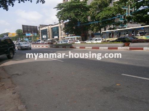 Myanmar real estate - for sale property - No.1902 - Nice  Condo  for  sale  on the  Pyay Road  ! - View of the  road .