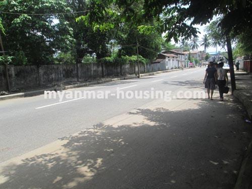 Myanmar real estate - for sale property - No.1903 - A good landed house   with quiet  environment ! - View of the  road .