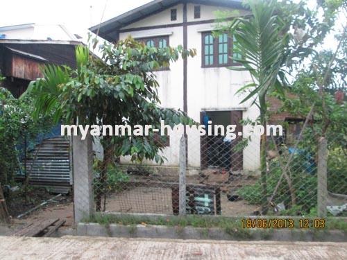 Myanmar real estate - for sale property - No.1905 - Good  landed  house  now for sale  ! - view of the outside .