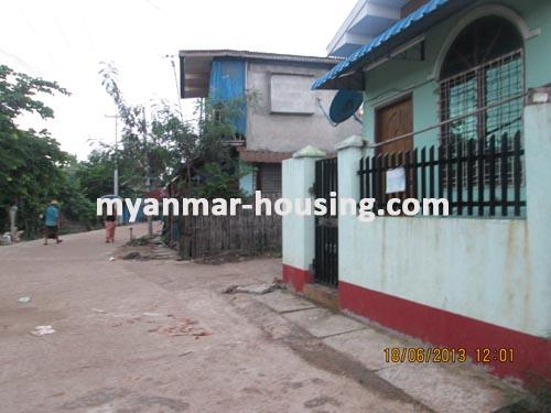 Myanmar real estate - for sale property - No.1906 - Landed house for sale in Insein ! - view of the outside .