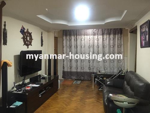 Myanmar real estate - for sale property - No.1999 - Apartment for sale in Tharketa Township is available now! - View of the living room