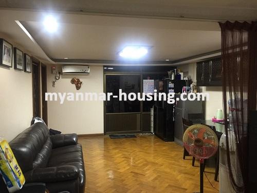 Myanmar real estate - for sale property - No.1999 - Apartment for sale in Tharketa Township is available now! - View of the living room