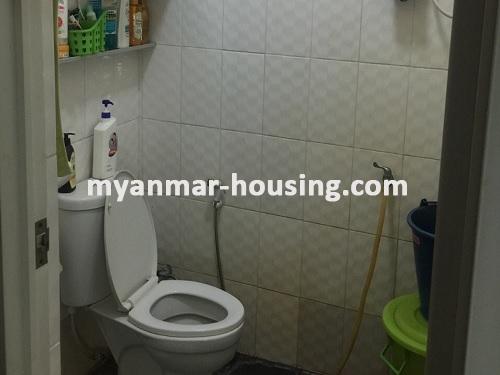 Myanmar real estate - for sale property - No.1999 - Apartment for sale in Tharketa Township is available now! - View of bath room and Toilet.