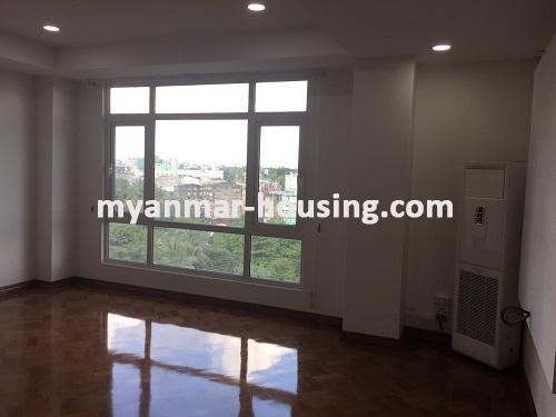 Myanmar real estate - for sale property - No.2061 - A room for sale in international standard condo in Alone! - town view from living room