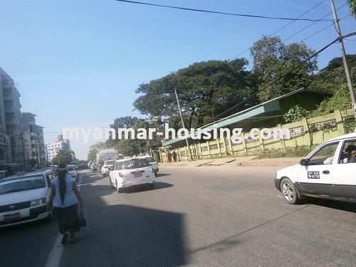 Myanmar real estate - for sale property - No.2181 - Condo for sale near Shwe Gone Daing Junciton. - View of the road,