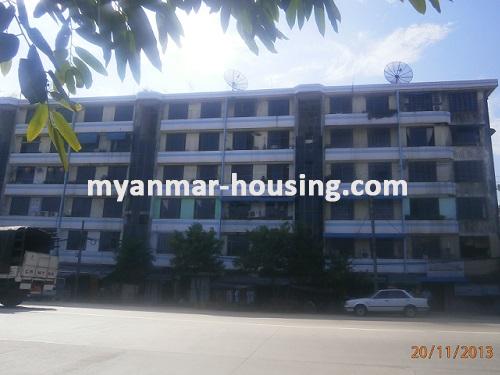 မြန်မာအိမ်ခြံမြေ - ရောင်းမည် property - No.2203 - An apartment now for sale in Hlaing! - Front view of the building