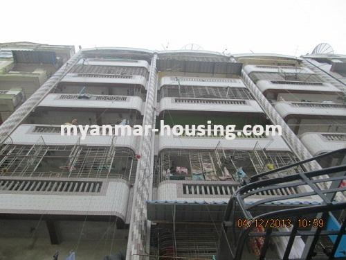 缅甸房地产 - 出售物件 - No.2255 - Good apartment for sale in Sanchaung - View of the building.