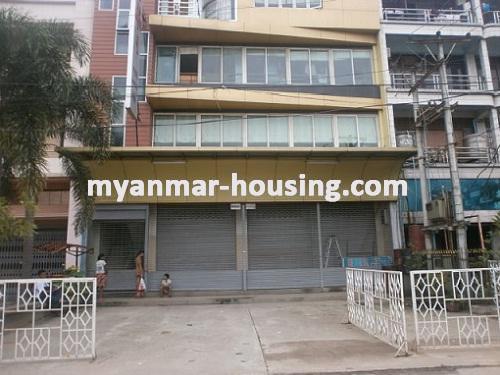Myanmar real estate - for sale property - No.2336 - Good landed house for   doing business  in Mayangone ! - View of the  parking and ground flooring