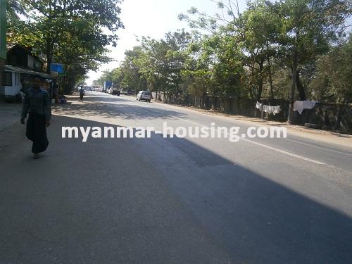 Myanmar real estate - for sale property - No.2432 - Excellent house is available in Hlaing! - View of the road.