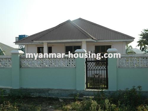Myanmar real estate - for sale property - No.2481 - Brand New Landed house for sale! - View of the front building