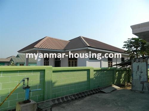 缅甸房地产 - 出售物件 - No.2481 - Brand New Landed house for sale! - View of the fence in.