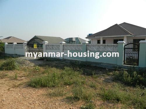 Myanmar real estate - for sale property - No.2481 - Brand New Landed house for sale! - View of the compound.
