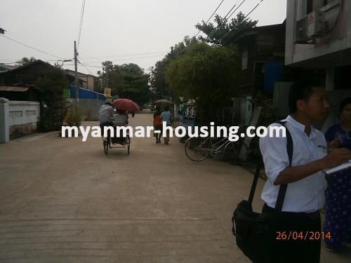 Myanmar real estate - for sale property - No.2566 - Suitable for shop for sale in Hlaing! - View of the road.