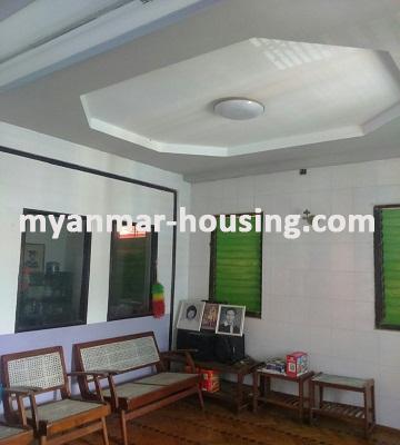 Myanmar real estate - for sale property - No.2575 - A Good apartment for sale in Tarmway Township. - View of the living room