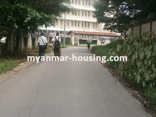 Myanmar real estate - for sale property - No.2636 - Excellent residential house for sale in VIP area! - View of the street.