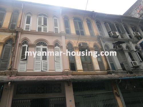 Myanmar real estate - for sale property - No.2663 - House for sale in downtown! - Close view of the building.