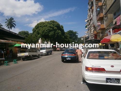 Myanmar real estate - for sale property - No.2667 - Condo for sale in dagon available! - View of the street.