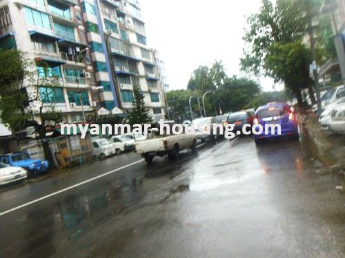 Myanmar real estate - for sale property - No.2726 - Condo for sale in Shwe Ka Bar Tower! - View of the road.