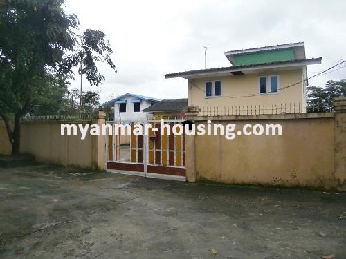 Myanmar real estate - for sale property - No.2731 - Landed House with Wide Compound! - Street and Building