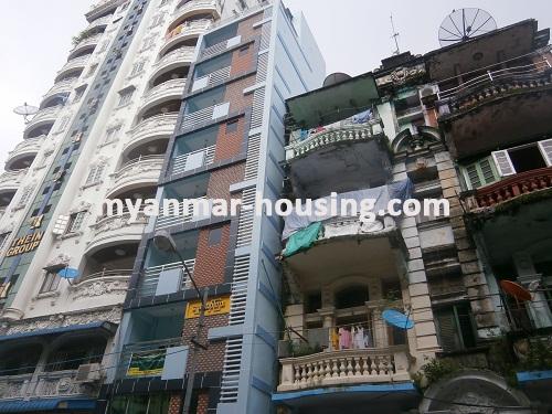 缅甸房地产 - 出售物件 - No.2743 - Condo for sale in downtown near china town! - Front view of the building.