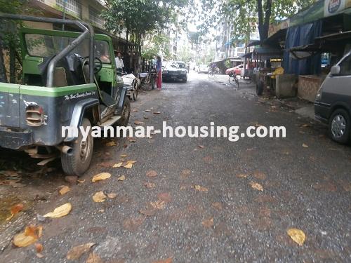 Myanmar real estate - for sale property - No.2747 - An apartment for sale available! - View of the street.