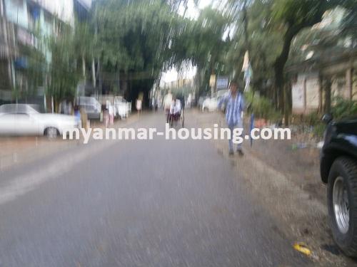 Myanmar real estate - for sale property - No.2748 - An apartment near Mingalar Zay in Tarmway! - View of the street.