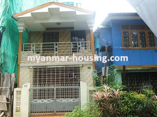 缅甸房地产 - 出售物件 - No.2752 - New Landed house for sale! - Front view of the building