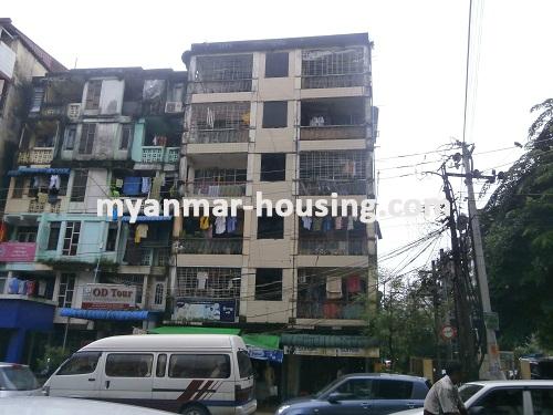 缅甸房地产 - 出售物件 - No.2760 - An apartment for sale in one of the downtown area! - Front view of the building.