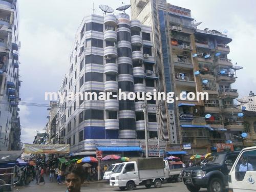 Myanmar real estate - for sale property - No.2769 - An apartment for sale in city center available! - Front view of the building.