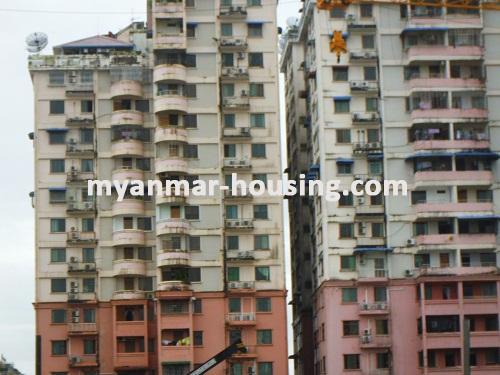 Myanmar real estate - for sale property - No.2770 - Condo near Aung San stadium available! - Front view of the building.