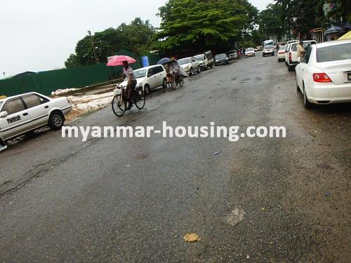 Myanmar real estate - for sale property - No.2770 - Condo near Aung San stadium available! - View of the road.
