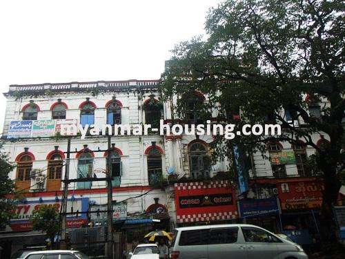 Myanmar real estate - for sale property - No.2789 - An apartment for sale near china town available! - Front view of the building.