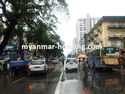 Myanmar real estate - for sale property - No.2789 - An apartment for sale near china town available! - View of the road.