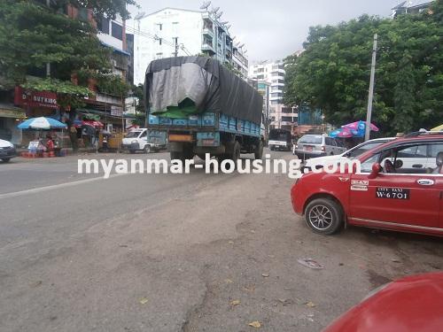 Myanmar real estate - for sale property - No.2802 - An apartment for sale with fair price in downtown! - View of the road.