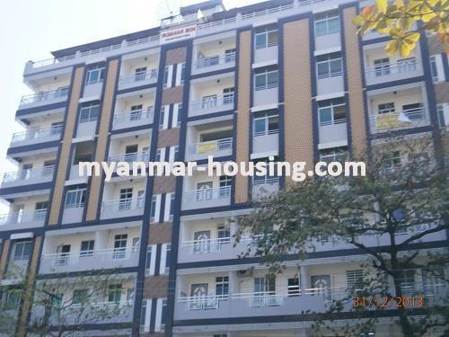 缅甸房地产 - 出售物件 - No.2830 - An apartment for sale in Yone Phyu Lay condo available! - Front view of the building.