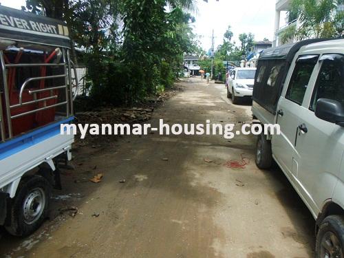 Myanmar real estate - for sale property - No.2834 - Good for residence in calm and quiet area! - View of the street.