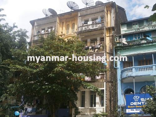 Myanmar real estate - for sale property - No.2873 - An apartment for sale in heart of the city! - View of the building.