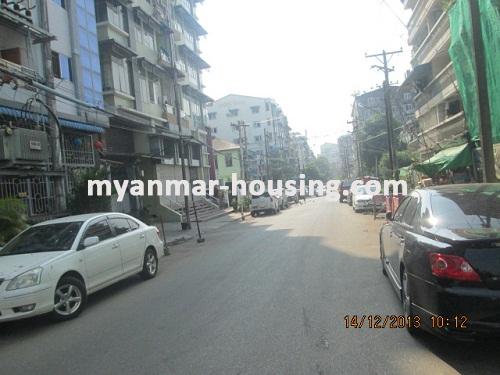 Myanmar real estate - for sale property - No.2886 -  Nice Condo suitable for doing business and residence. - View of the street.
