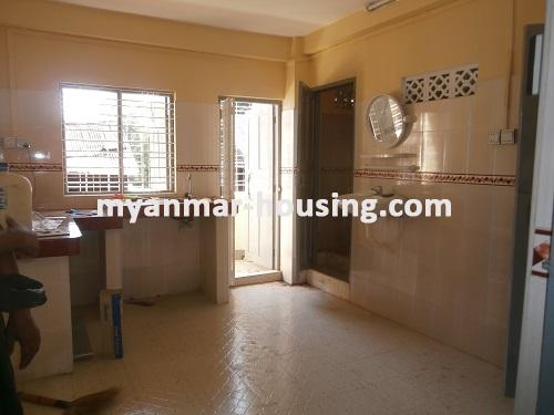 Myanmar real estate - for sale property - No.2919 - Apartment for sale on Aung Mingalar street. - View of the kitchen room.