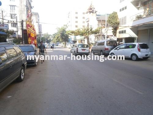 Myanmar real estate - for sale property - No.2945 - A suitable apartment near the downtown area! - View of the road.