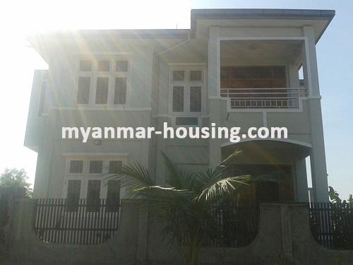 缅甸房地产 - 出售物件 - No.2952 - Land house for sale in North Okkalapa ! - View of infront of the building.