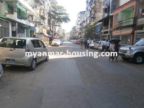 Myanmar real estate - for sale property - No.2954 - Good location for sale Apartment! - View of the road.
