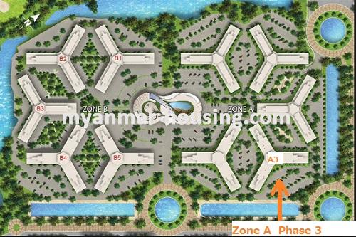 မြန်မာအိမ်ခြံမြေ - ရောင်းမည် property - No.2962 - Brand New (without decoration) 3 bed room condo in star city 新房（未装修） Star City - Zone A phase 3 in Star-City