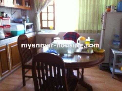 Myanmar real estate - for sale property - No.2971 - The landed house for sale in Hlaing! - View of the dinning room.