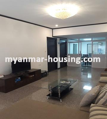 Myanmar real estate - for sale property - No.2972 - Higher level room for sale with standard decoration in Orchid Condo, Alone! - view of the living room